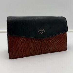 COLOMBO 1937 MILANO • Black w/ Exotic Genuine LIZARD Wallet • Made in ITALY